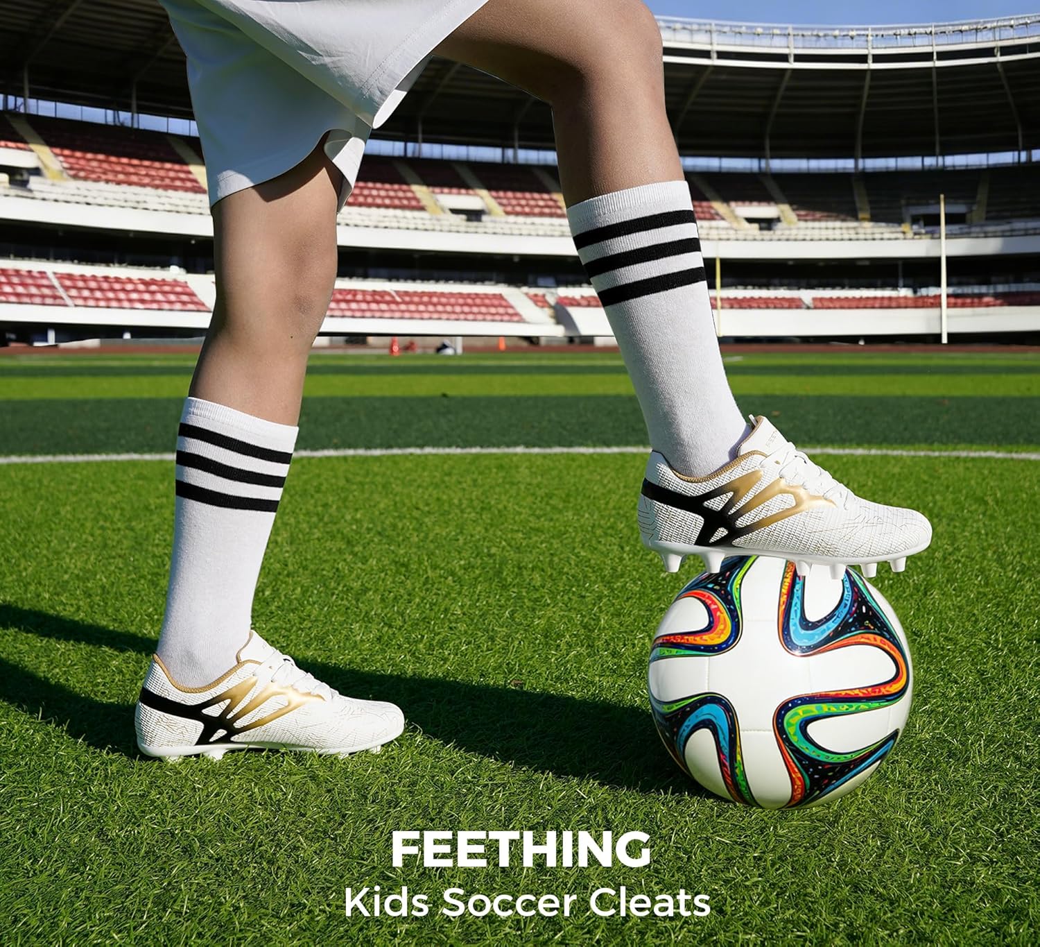 Kids Soccer Cleats Firm Ground - Lightweight Breathable Football Shoes for Boys Girls Youth Outdoor Training on Natural Grass - Image 6