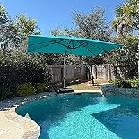 Vista 109 de PURPLE LEAF Sombrilla de Patio de 8 Pies para Exteriores Sombrilla Cantilever Cuadrada de Aluminio Sombrilla Offset con Rotación de 360 Grados