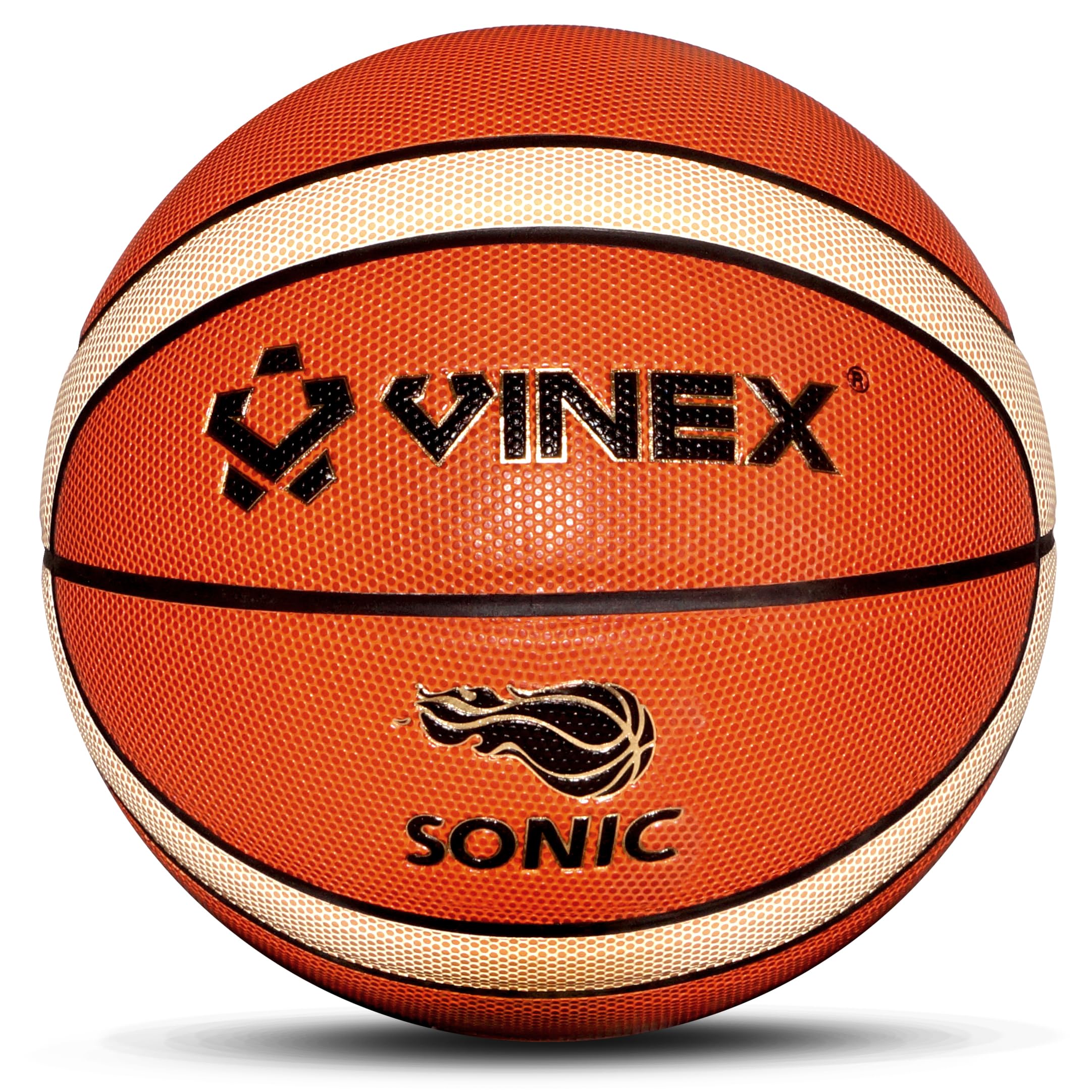 Vinex Sonic Basketball Size 7 – Pasted Ball with PU Surface, Butyl Bladder & Nylon Winding – Durable Indoor/Outdoor Basketball for Men-image-34
