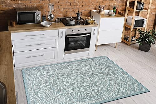 Miniatura 6 de Adiva Rugs - Alfombra para interior y exterior, tapete fácil de limpiar, resistente a la intemperie y las manchas, para comedor, patio, terraza,