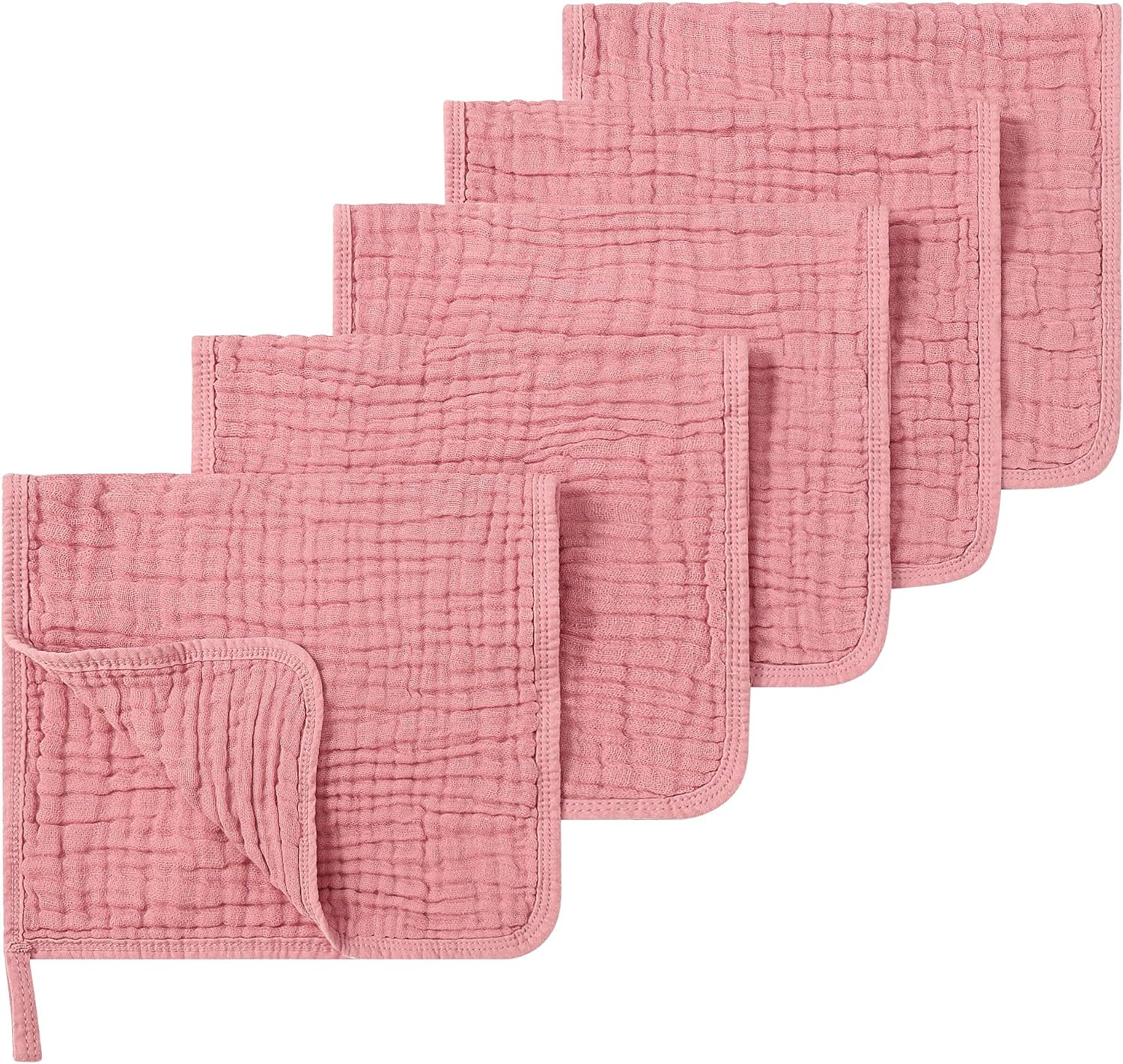 Muslin Hooded Baby Towels Baby Bath Towel with 100%, 32x32 Inch Cotton Super Soft Super Absorbent, Suitable for Newborn Care and Young Children Up to 3 Years Old（Blue & Green）