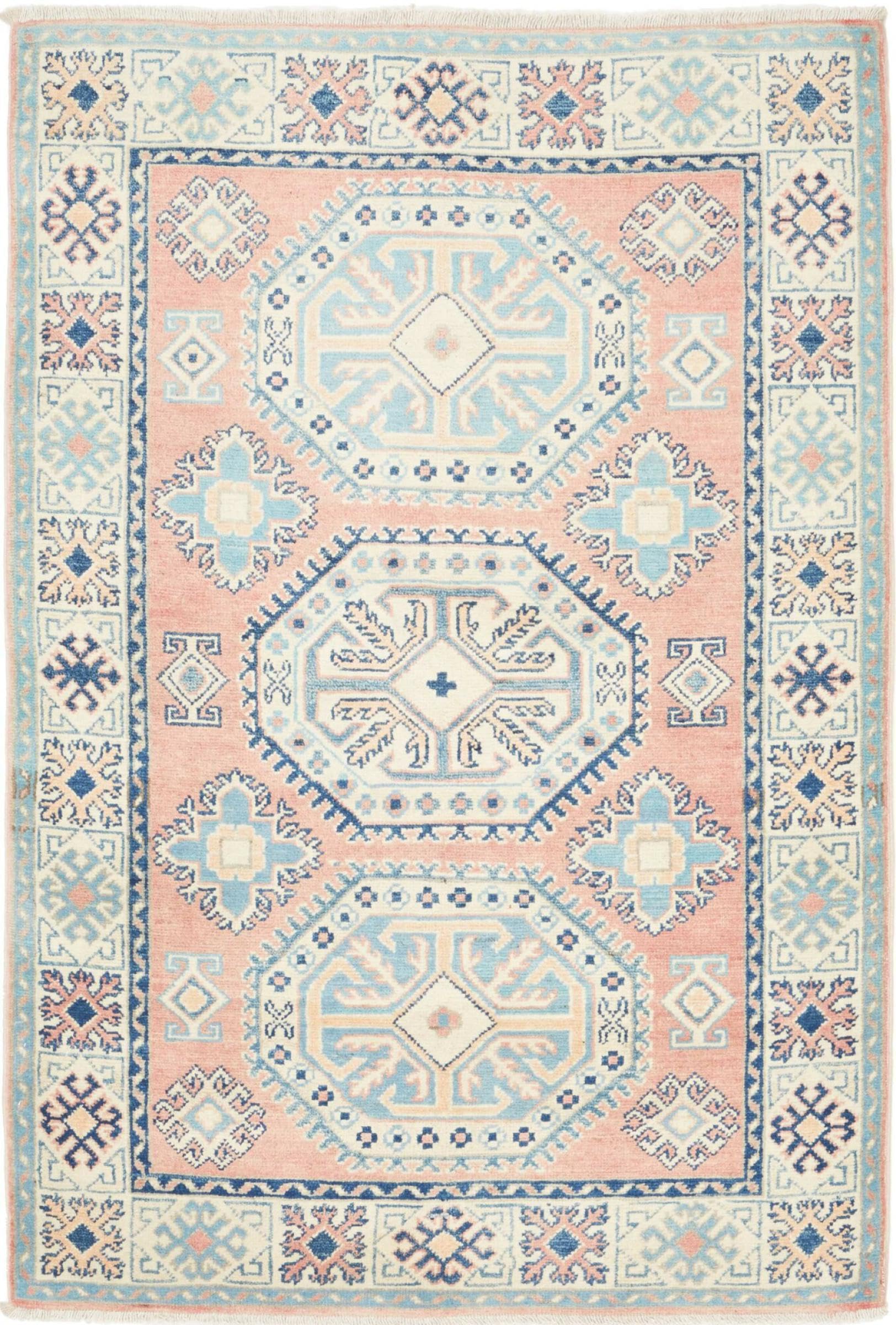 Tapis d'Orient Kazak 97x144 cm tapis en laine noué main du Pakistan