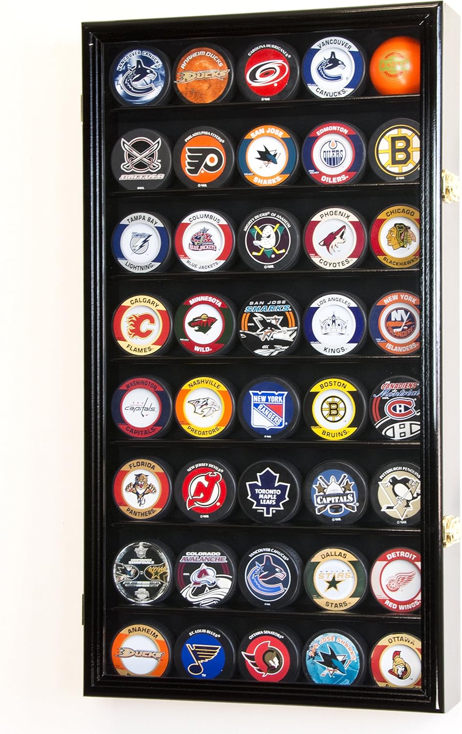 40 Hockey Puck Display Case Cabinet Holder Rack 98% UV