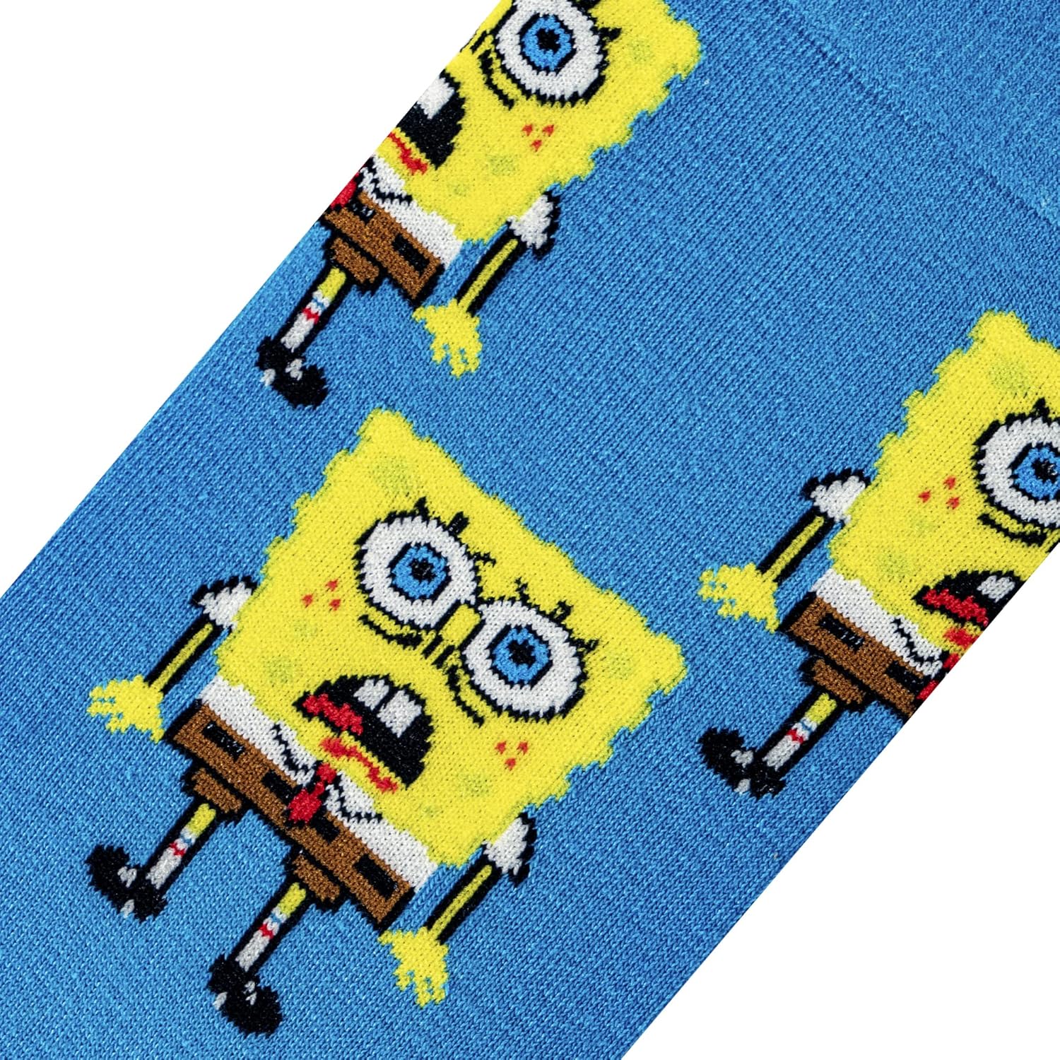 Crazy Socks - SpongeBob All Over Crew Socks - Nickelodeon Cartoon Novelty Socks - Size Large for Men & Women - Fun Pop Culture Merch Apparel - Cozy Daily Wear - Gift for TV Fans Birthdays Holidays - Image 4