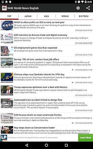 NHK World News English Reader