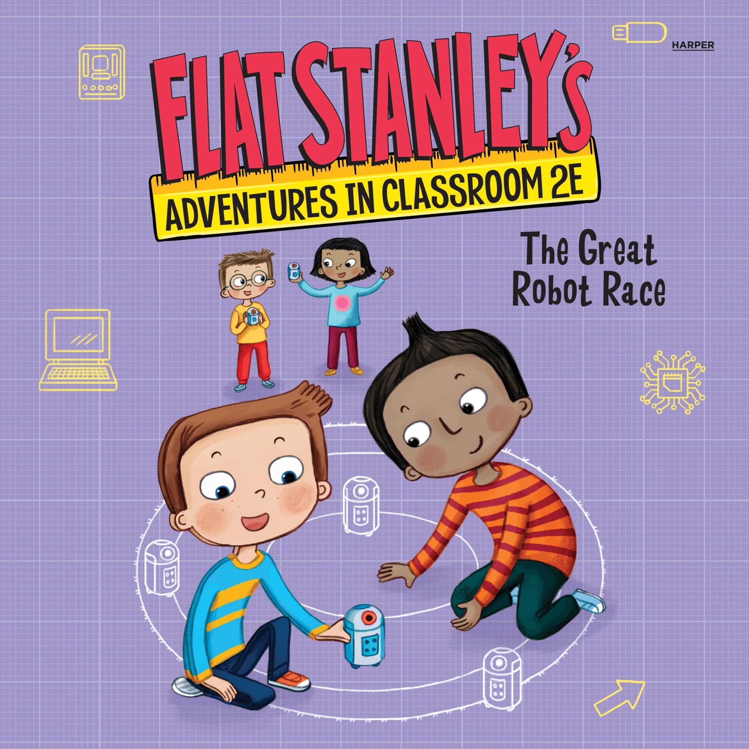 Cover art for Flat Stanley's Adventures in Classroom 2E #4: The Great Robot Race