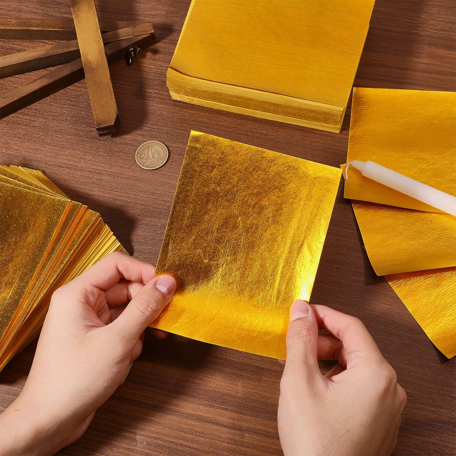 1000 Stück Chinesisches Papier Goldfolien-Papier Geldscheine für die Ahnen für das Qingming-Fest, den Tag der Toten, Beerdigungen