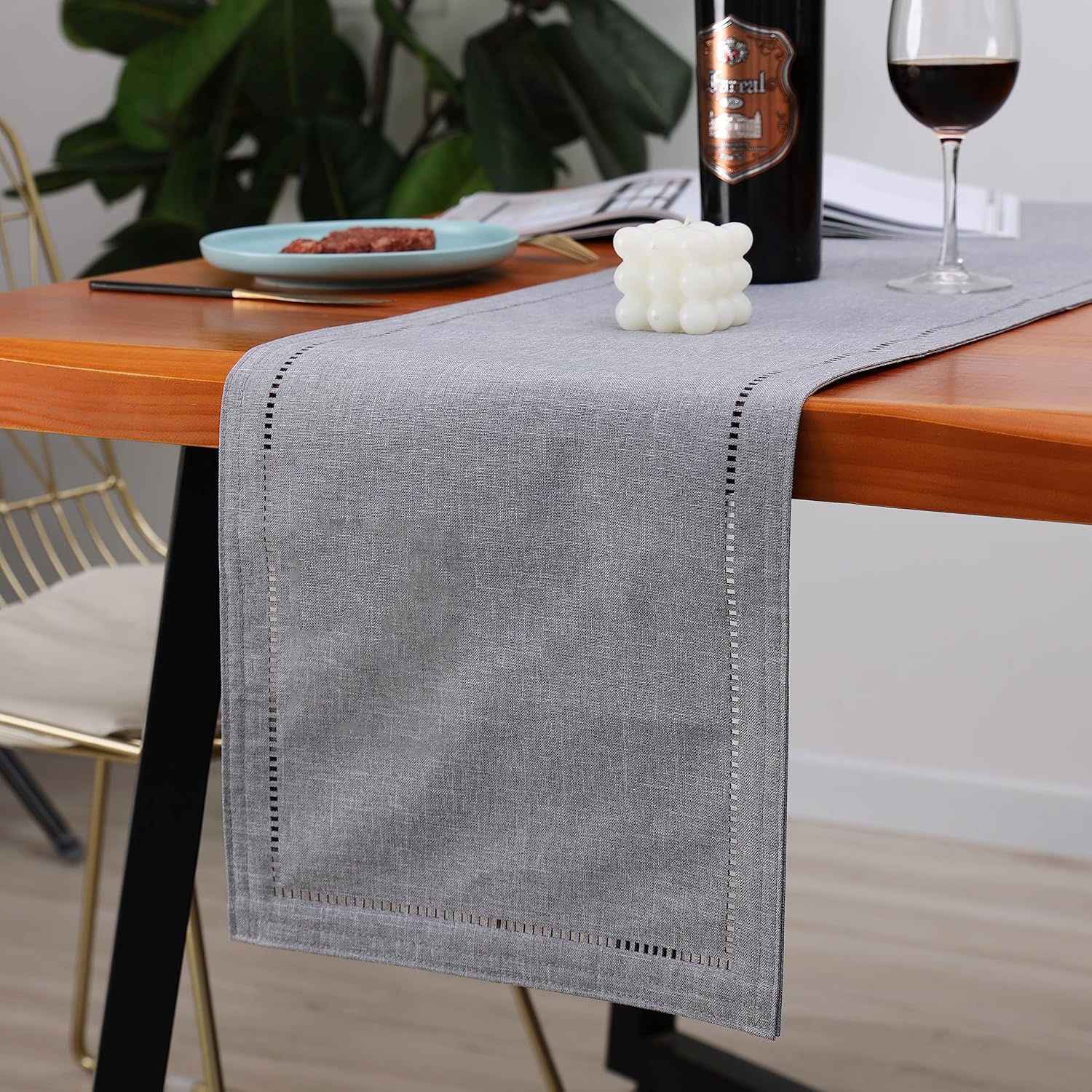 Table Runner 13 x 72 Inch, 100 Polyester Reusable Washable