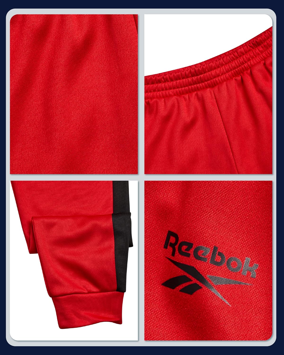 Reebok Boys Sweatpants - 2 Pack Performance Tricot Boys Joggers Athletic Pants with Elastic Waistband (Sizes Run Small) - Image 3