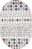 Vista 151 de nuLOOM 2x8 Alfombra de Área Blythe Marroquí, Negro y Blanco, Diseño Bohemio Desvanecido, Resistente a Manchas, Para Dormitorio, Comedor, Sala