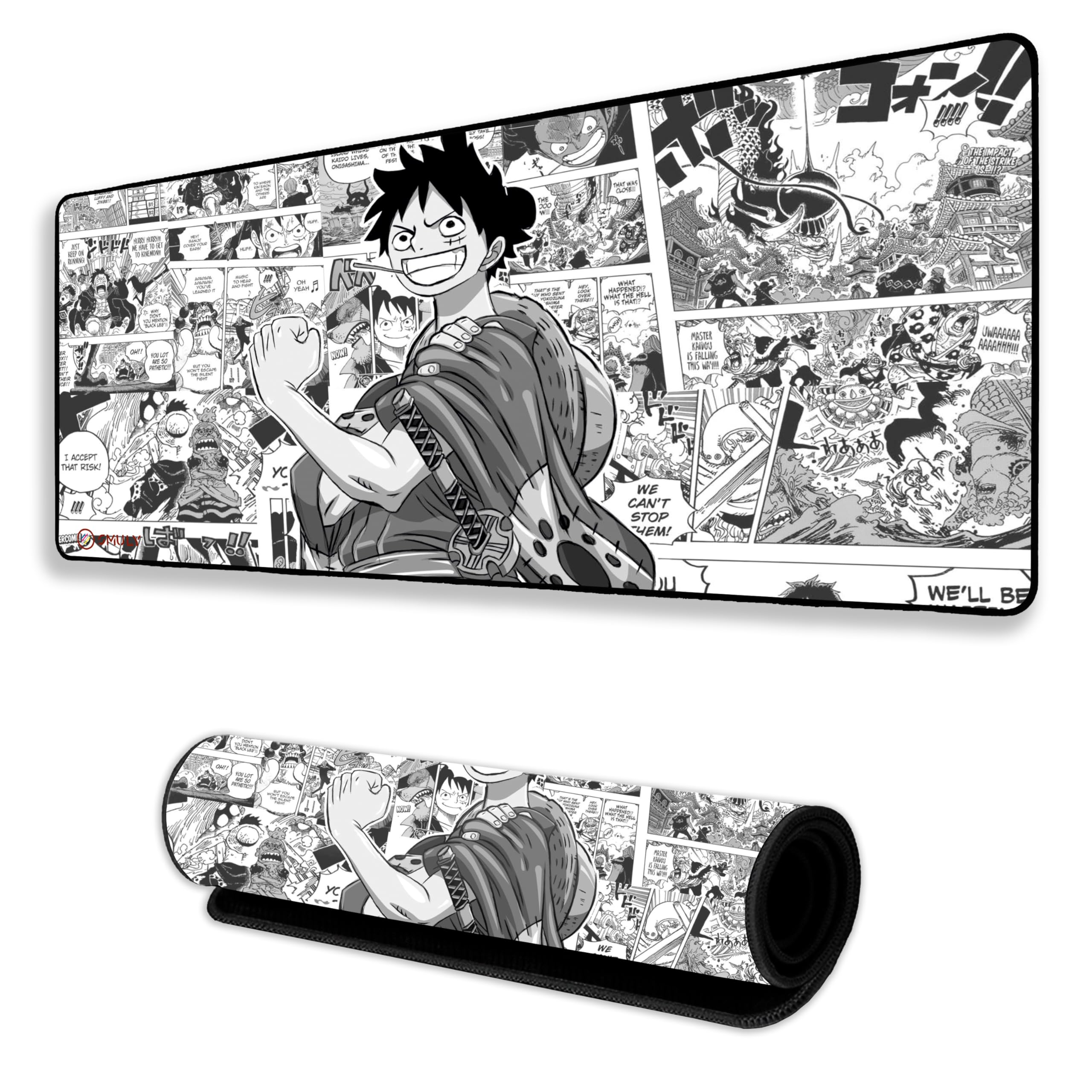 Pirate Anime XL Mouse Pad 58.5 x 28 cm Extended Gaming Desk Mat with Anti-Slip Rubber Base Mousepad for Smooth Surface Desk pad for PC & Laptop Use Waterproof & Stiched Multicolour Deskpad-image-26