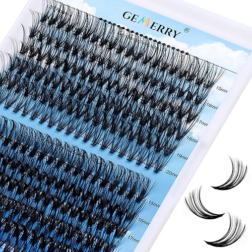 Extensiones de pestañas individuales 240 unidades, bandeja grande, 0.07 mm, 30P+40P, rizado D, mix, 15-20 mm, racimos de pestañas suaves y