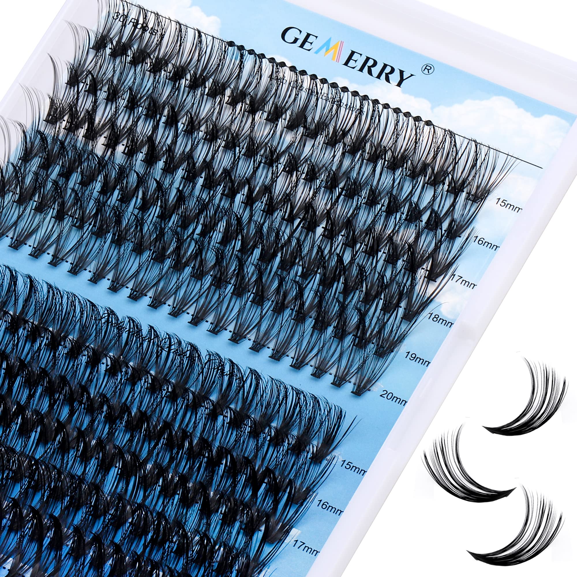 Kit De Extensión De Pestañas Postizas Individuales DIY con 240 PCS 8-16mm Pestañas Pelo a Pelo y Pegamento Pinzas Gemerry (30+40D) — view 10