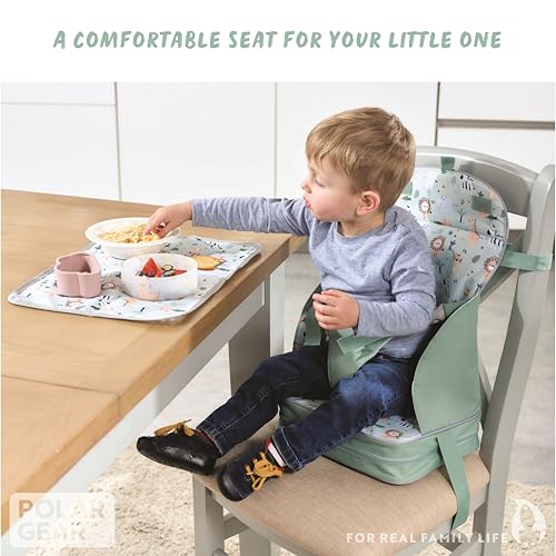 Polar Gear Alza Sedia Con Schienale Safari Per Bambini Piccoli Tra 1 E 3 Anni, Pratico Leggero E Dotato Di Una Tasca Porta Tovaglietta. - 7