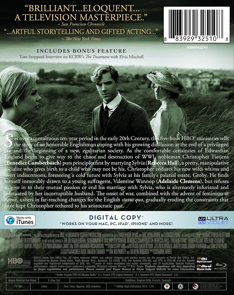 【ベネディクト・カンバーバッチ】PARADE'S ENDパレーズエンド　DVD Amazon.com: Parade's End [DVD] : Benedict Cumberbatch