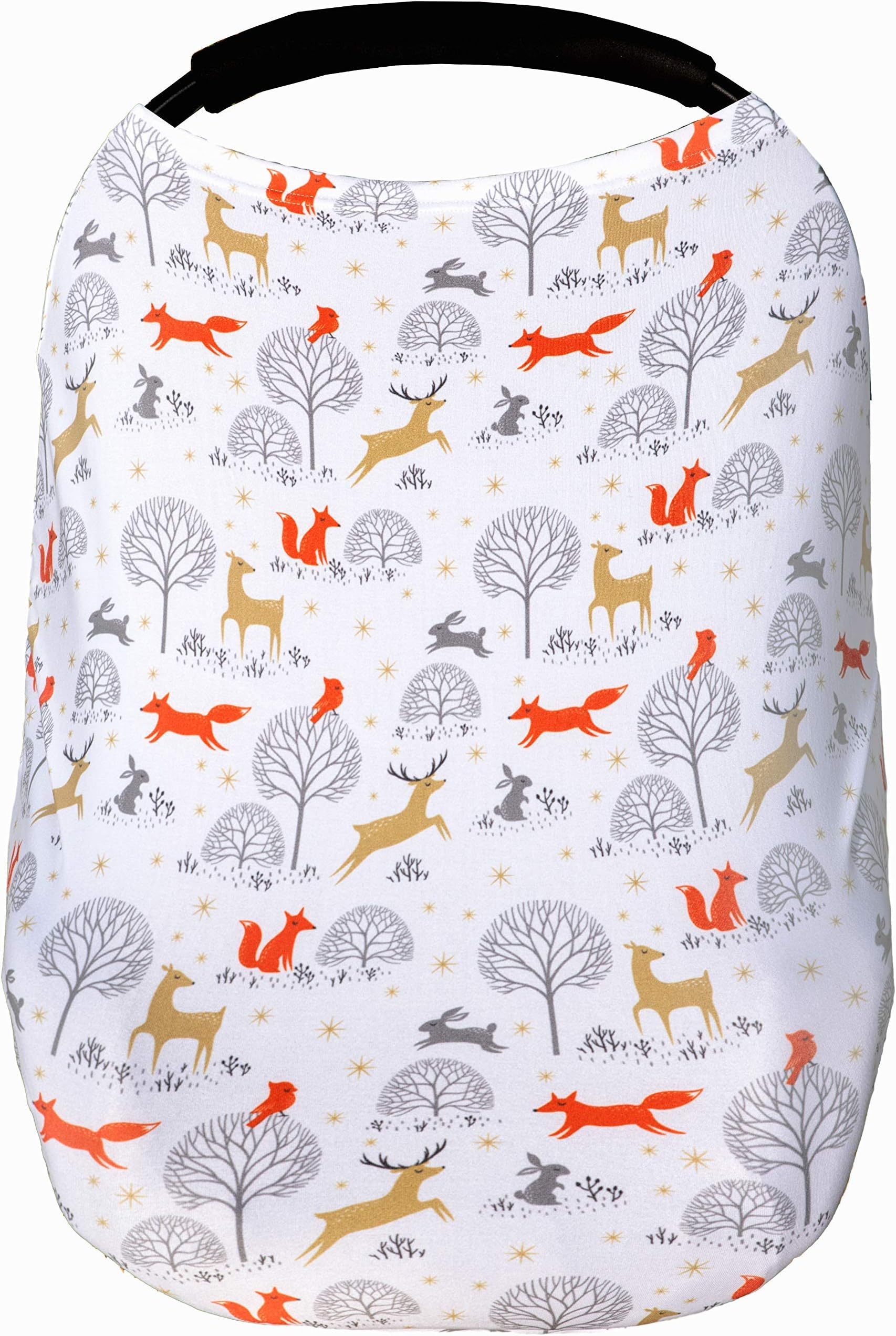 Woodland Nursing Cover for Breastfeeding Scarf - Infant Car Seat Canopy - Stretchy & Multi Use Shopping Cart, Stroller, Carseat Covers for Girls and Boys