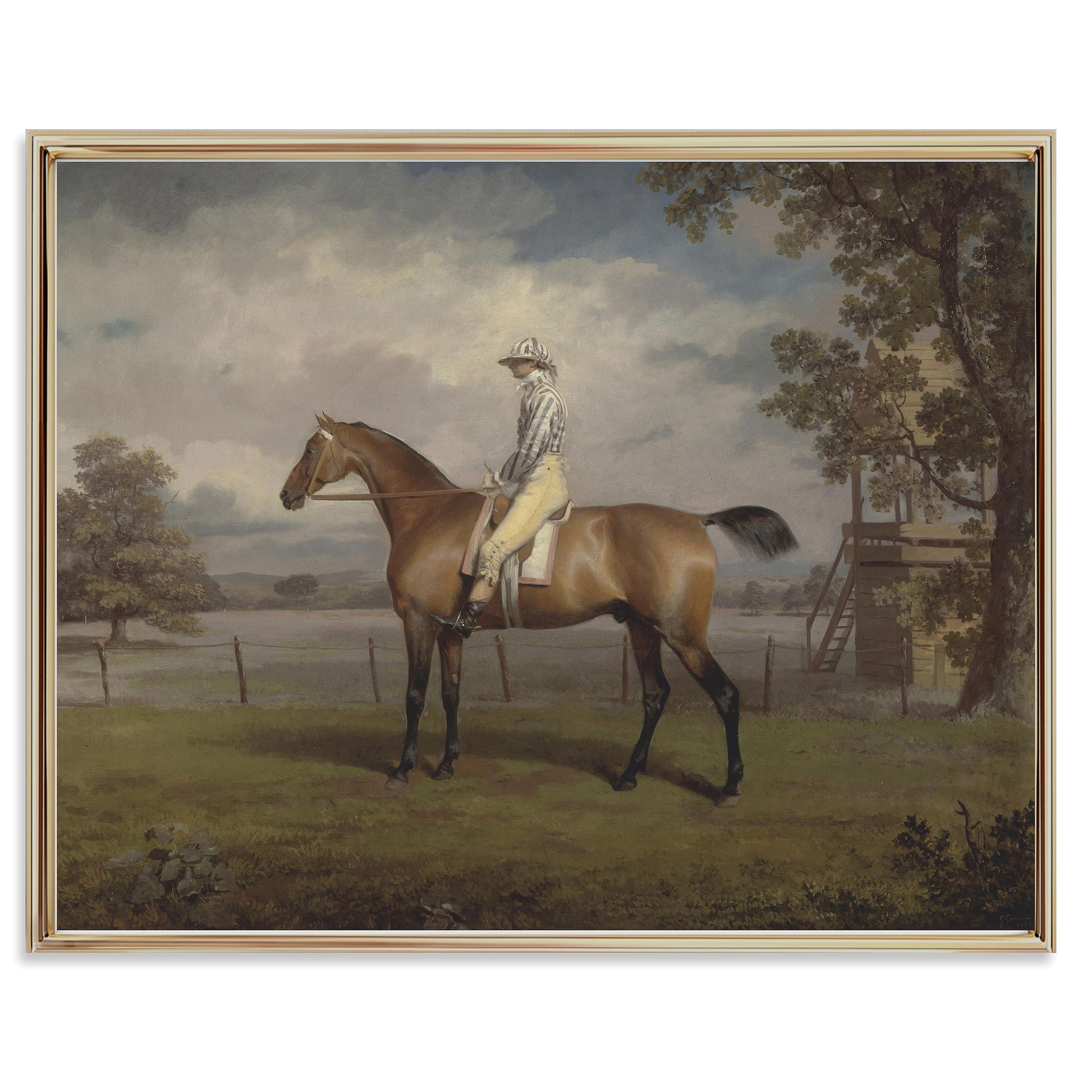 Equestrian Wall Decor - Horse Art Print for Home Decor - Antique Horse Riding Wall Artwork Decoration Farmhouse Country Wall Art for Home Decor - 11x14 inches, Ready to Frame