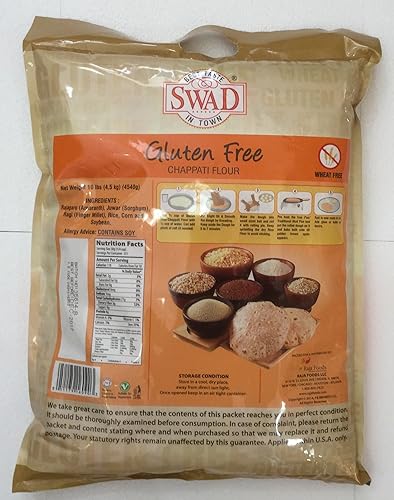 Miniatura 2 de Swad Harina multigrano sin gluten, sin trigo, 10 libras, 9.9 lbs, marrón claro