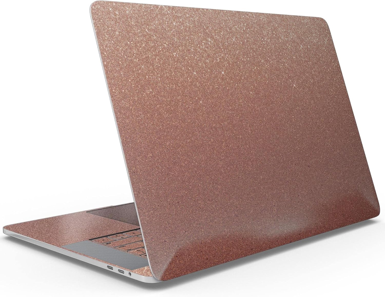 DesignSkinz - Rose Gold Digital Falling Glitter - Full-Body Wrap Protective Decal Skin Kit Compatible with MacBook 14" Pro M1 (A2442)