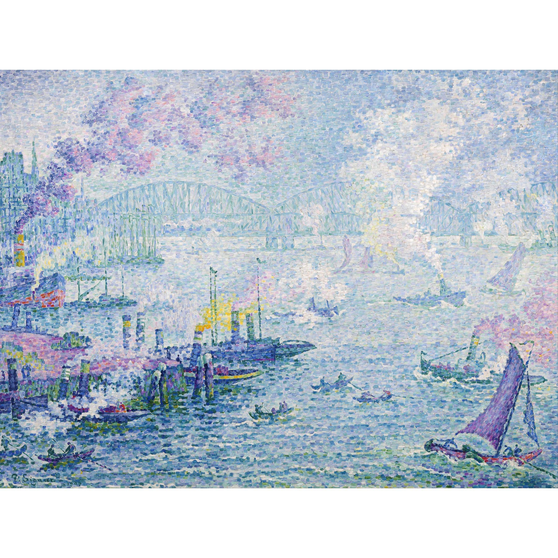 Paul Signac The Port Of Rotterdam Large Art Print Poster Wall Decor Premium Mural