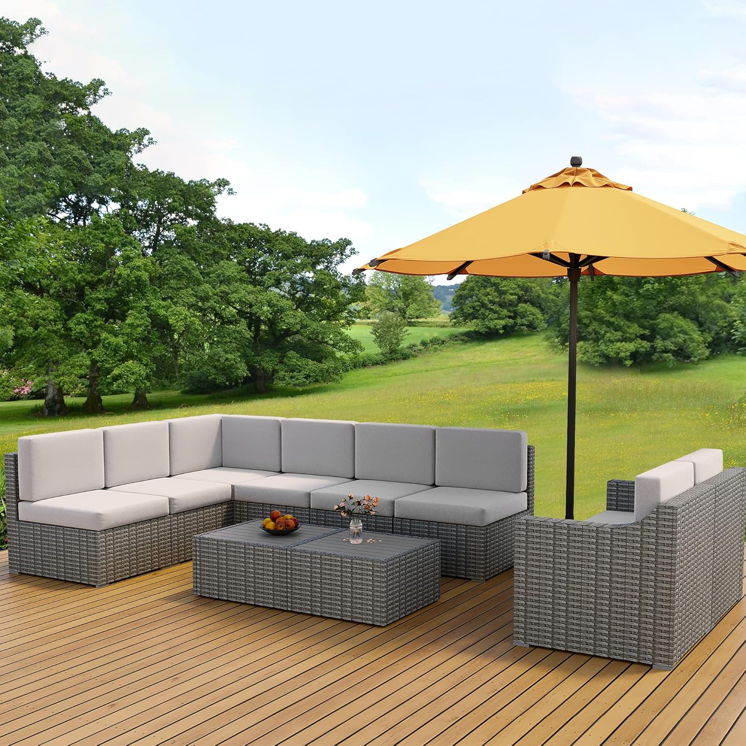 Buy HAPPATIO 10 Piece Patio Conversation Set,AllWeather Patio