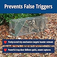 Vista 4 de HAVAHART 1079SR Large 1-Door Humane Catch and Release Live Animal Trap Cage - Live Raccoon Trap, for Bobcats, Beavers, Dogs, & More
