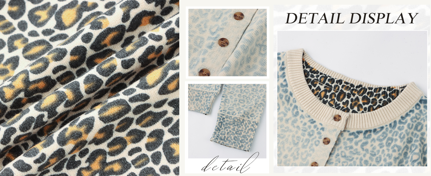 Ziesexy 2026 Spring Leopard Cardigan Womens Button Up Lightweight