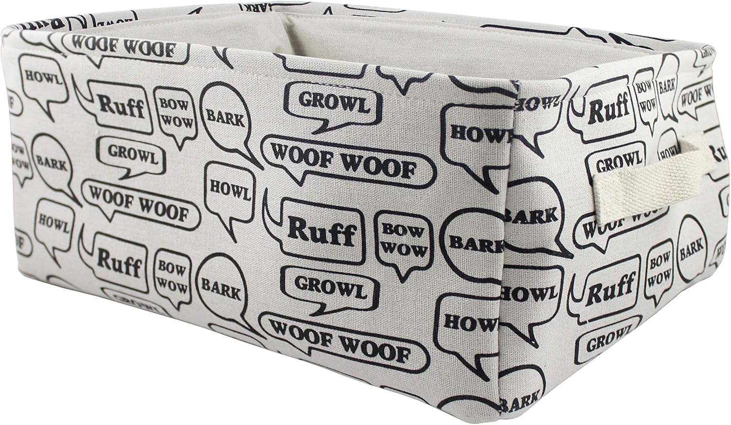 Winifred & Lily Pet Toy Box, Storage Bin with Handles, Pet