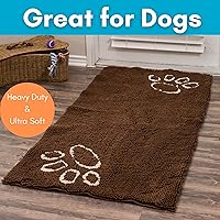 Vista 2 de BIRDROCK HOME Tapete de felpilla para perro, superficie absorbente para mantener los suelos limpios, parte inferior antideslizante para mayor