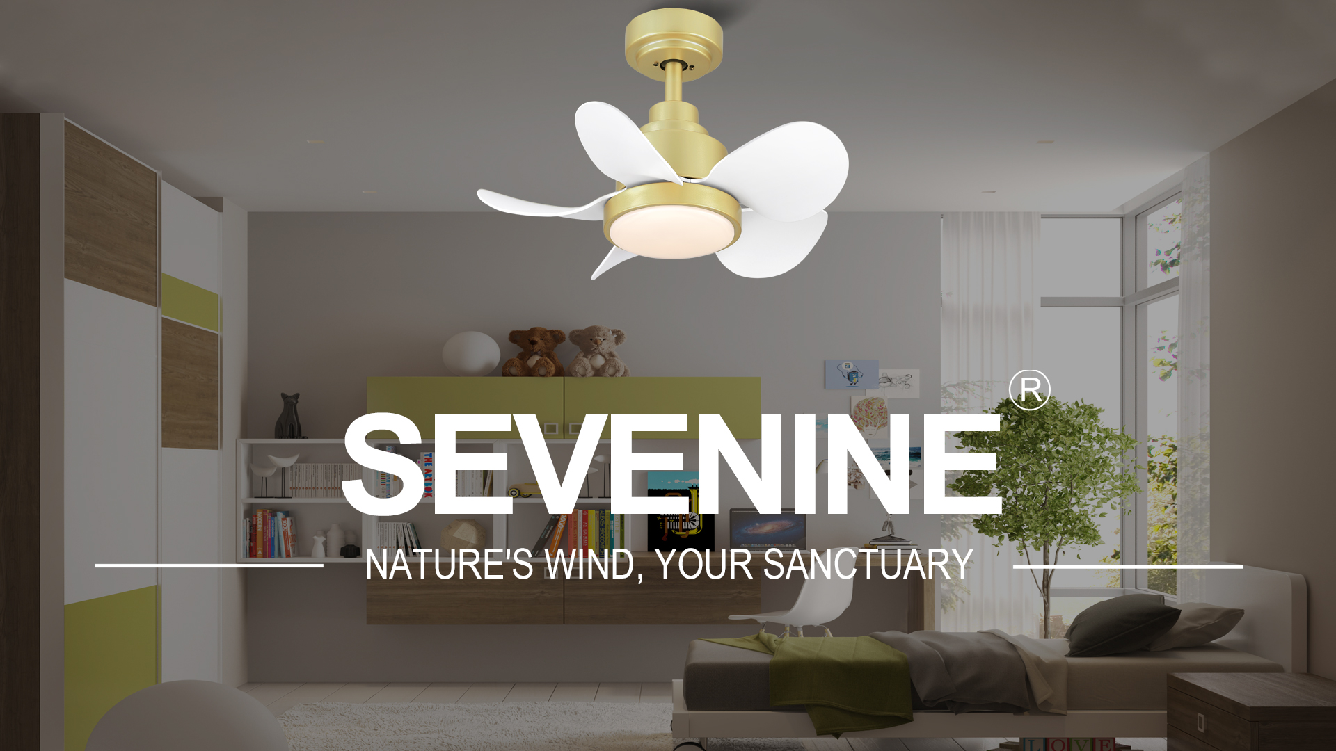 SEVENTEEN - go3taf TOZING 19.6 in. Integrated LED Modern Indoor White 6-Speeds