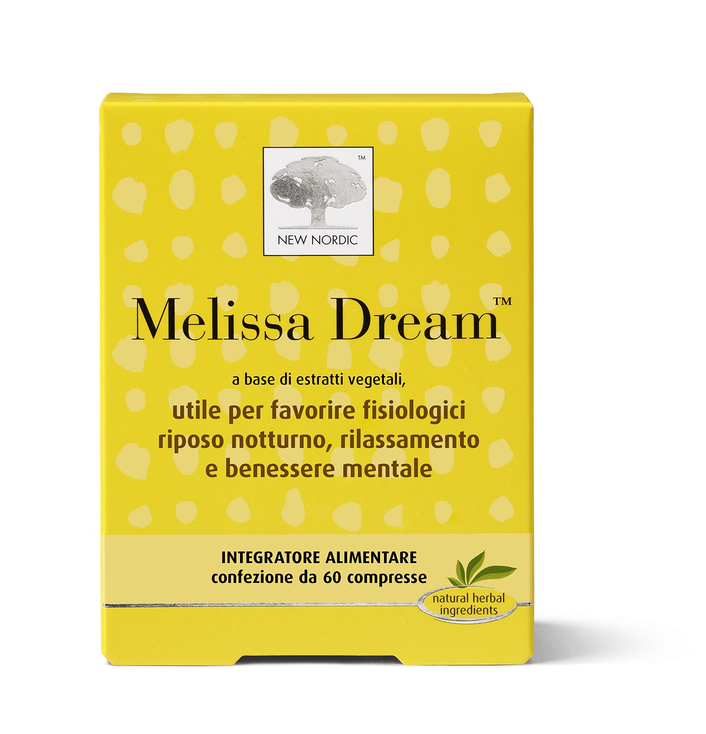 Melissa Dream Integratore Alimentare per il Sonno e il Rilassamento - 60 Compresse