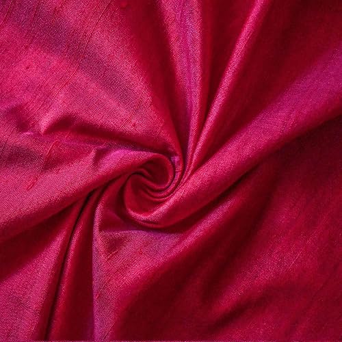 Fabric Mart Direct Rosa cereza Dupioni de seda Tela por Metro, 104 cm o 41 pulga