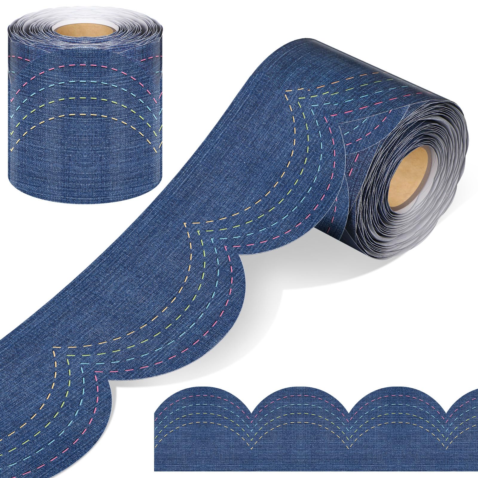 Bordure festonnée pour tableau d'affichage bleu déco classe 20m