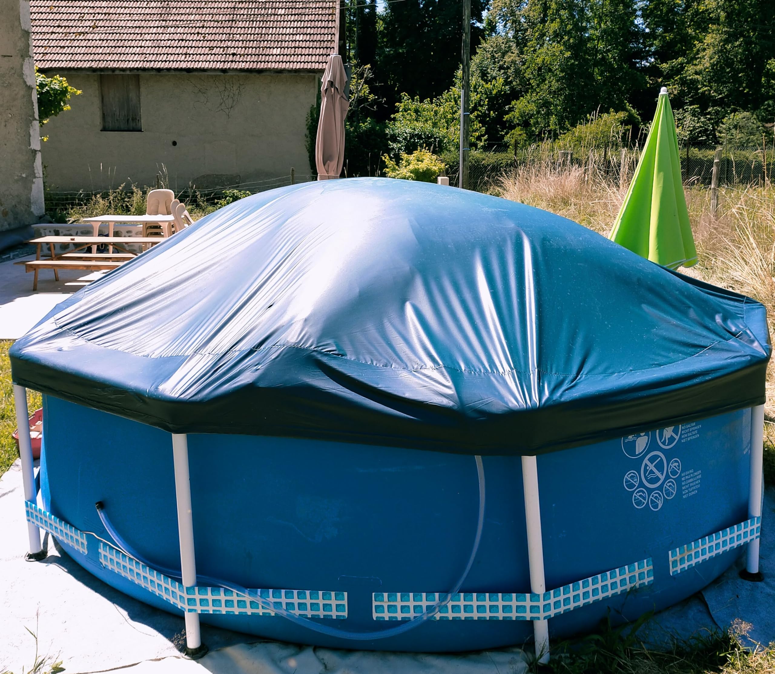 Coussin Gonflable d'hivernage Piscine Flot'Up ECO - LG 4m, Diamètre 1m - pour bâche Couverture de Piscine LG 5m - POOLCO