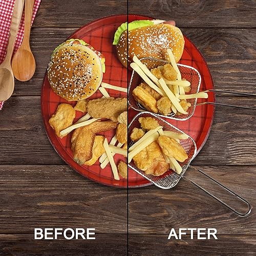 Miniatura 3 de Eyourlife 8 cestas para servir papas fritas, cesta de acero inoxidable, soporte para alitas de pollo mini cuadradas de 4 pulgadas, para restaurante,