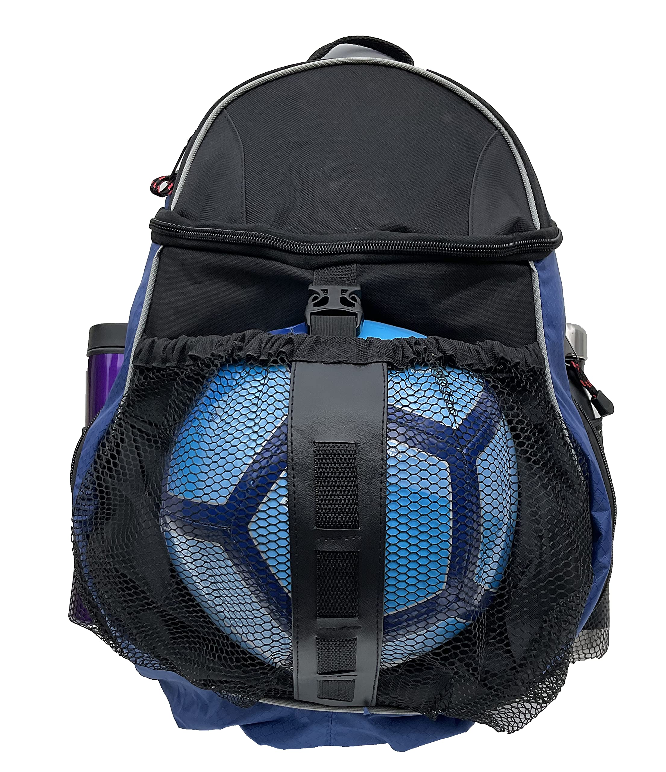 Royal Blue and Black Sport Backpack with Ball Pocket for Soccer, Football, Futbol, Basketball, Volleyball