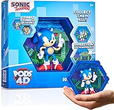 PODS 4D Sonic The Hedgehog| Masal dünyasına bağlanmak ve dalmak için benzersiz Bobblehead figürü | Duvar veya raf için | Sonic oyuncak ve hediyeler | Seri 1 No. 479