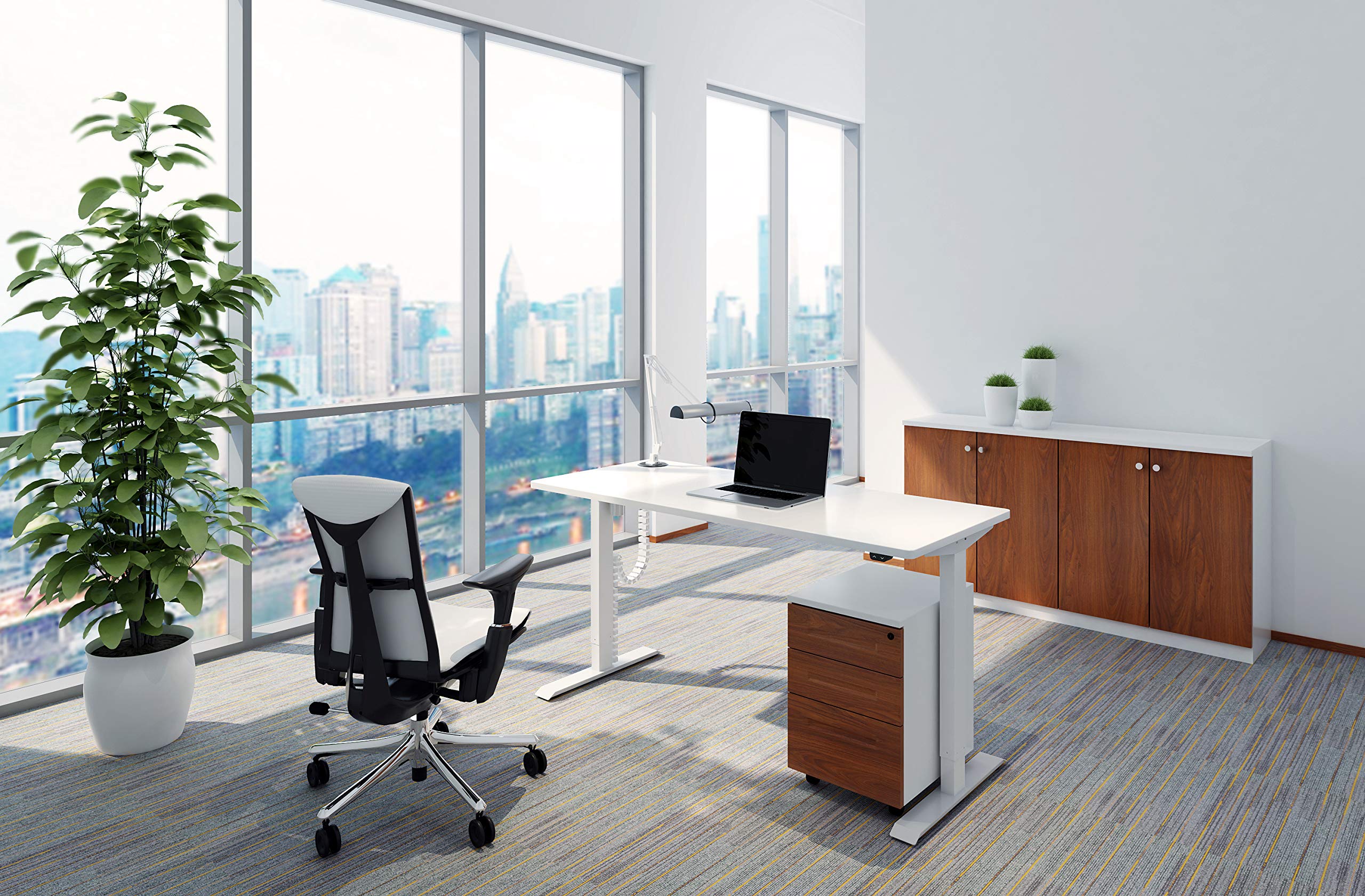 Celexon Tischplatte 125 x 75cm für Adjust- Schreibtisch, weiß