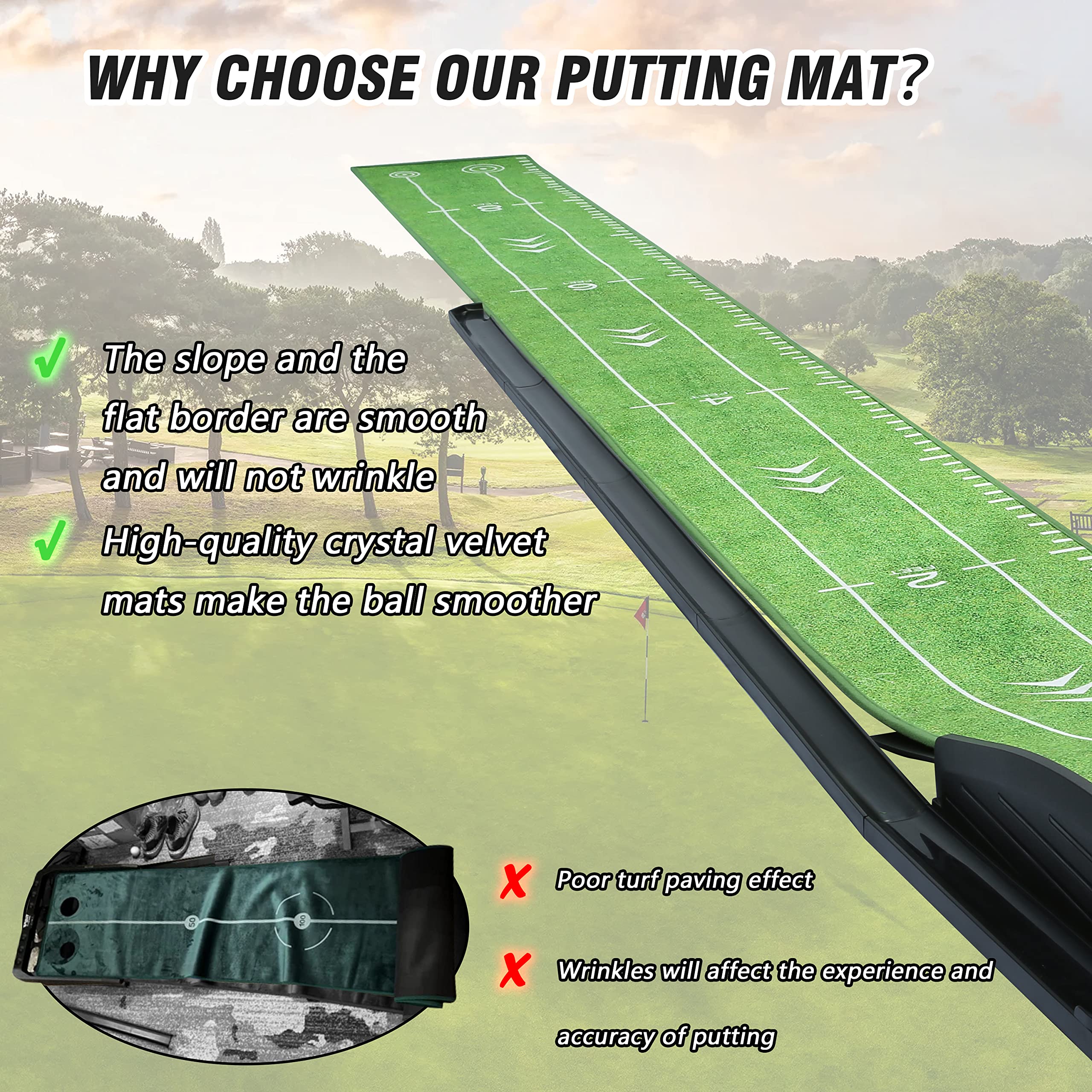 新品 MARK＆LONA Golf Putting Mats Amazon.com : Franklin Sports Indoor Golf Putting Green