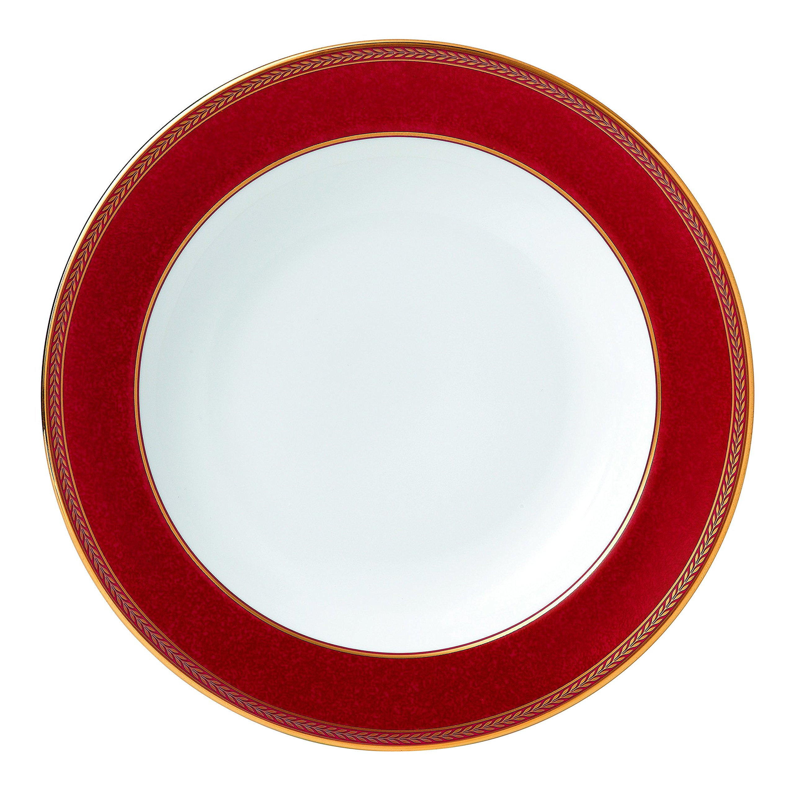 Wedgwood Renaissance assiette à soupe creuse rouge de 22,9 cm pour table élégante