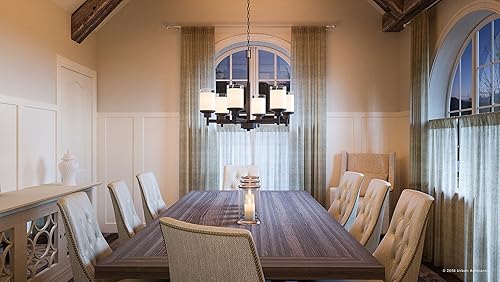 Miniatura 2 de Urban Ambiance Candelabro contemporáneo de lujo, tamaño grande 19.75 pulgadas de alto x 25 pulgadas de ancho, con elementos de estilo transicional,