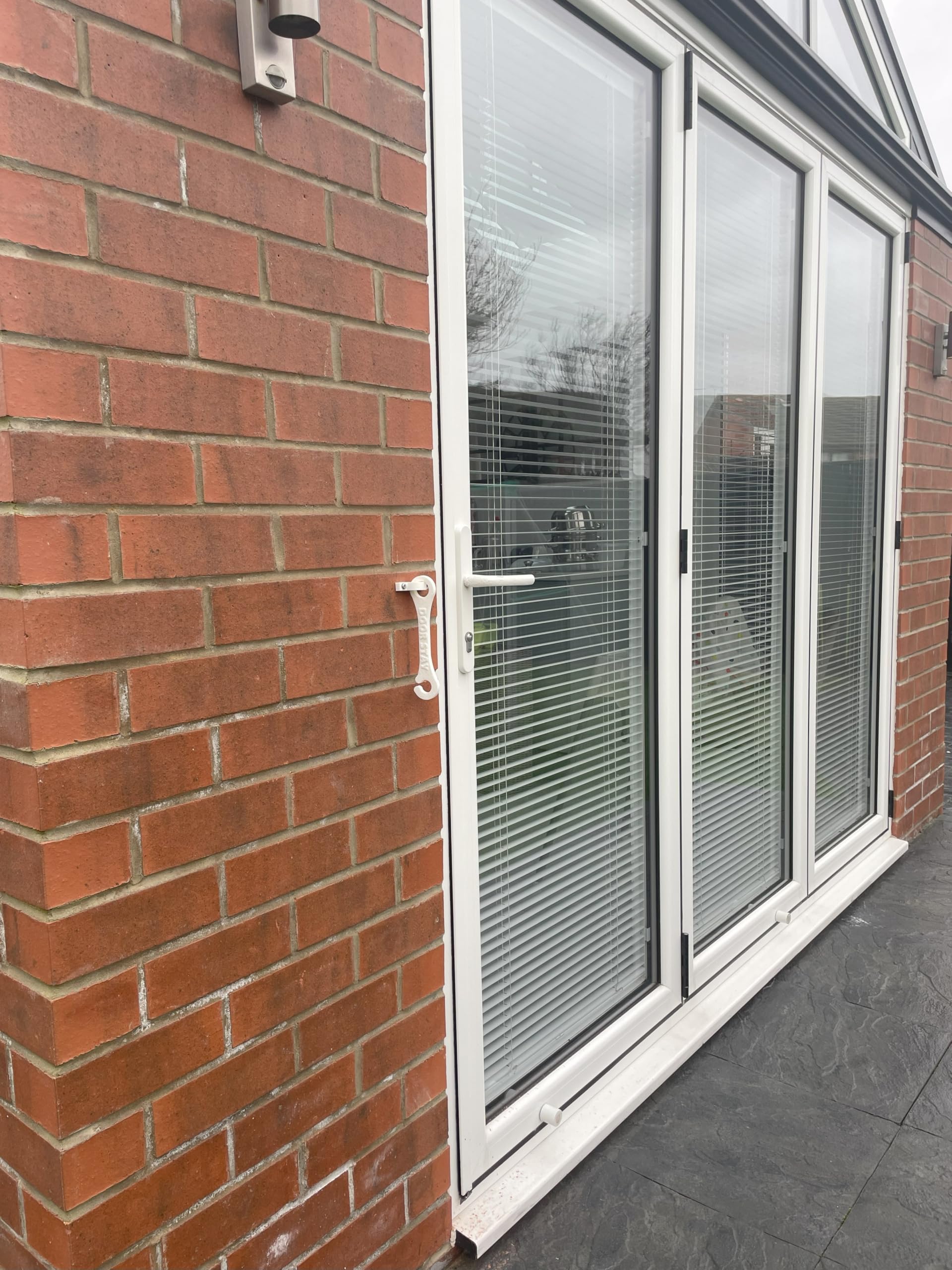 Door Stay Bi-Fold Door Stay, Hook & Eye Latch Style Door Holder & Restraint, Holds Bi-Fold Doors Open Securely - Image 4
