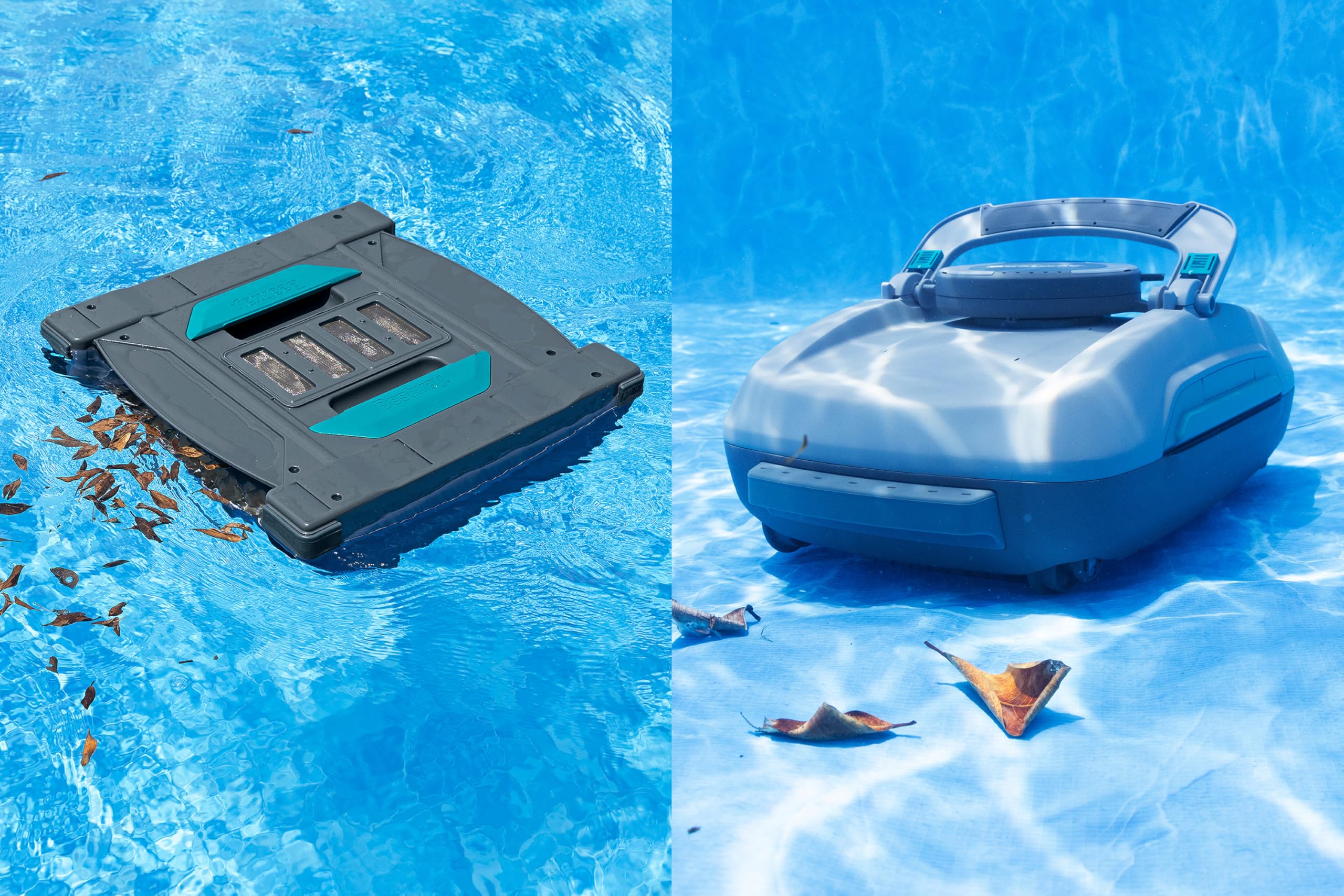 Bestway AquaTronix G300 Robot de Piscine Autonome 2 en 1 avec Skimmer de Surface, aspirateur de Piscine sans Fil pour Nettoyage Automatique du Sol et de la Surface jusqu'à 50 m²