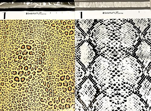 10 x 13 – Sobres de envío de polietileno con estampado de leopardo y guepardo, diseño de leopardo, sobres de envío autosellados, bolsas