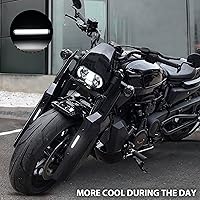 Vista 5 de Cubierta protectora de choque para Sportster S 1250 21-23, protector de choque lateral frontal negro vívido panel decorativo marco frontal cubierta