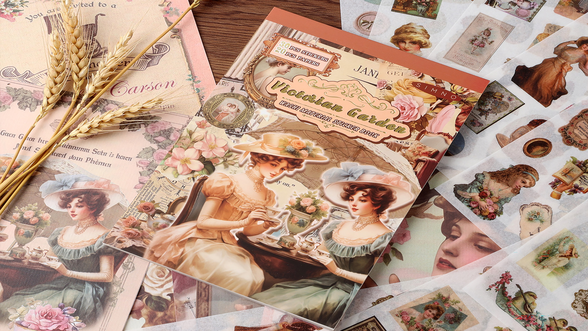 Amazon.com: Auguro Victorian People Scrapbook & Sticker Book