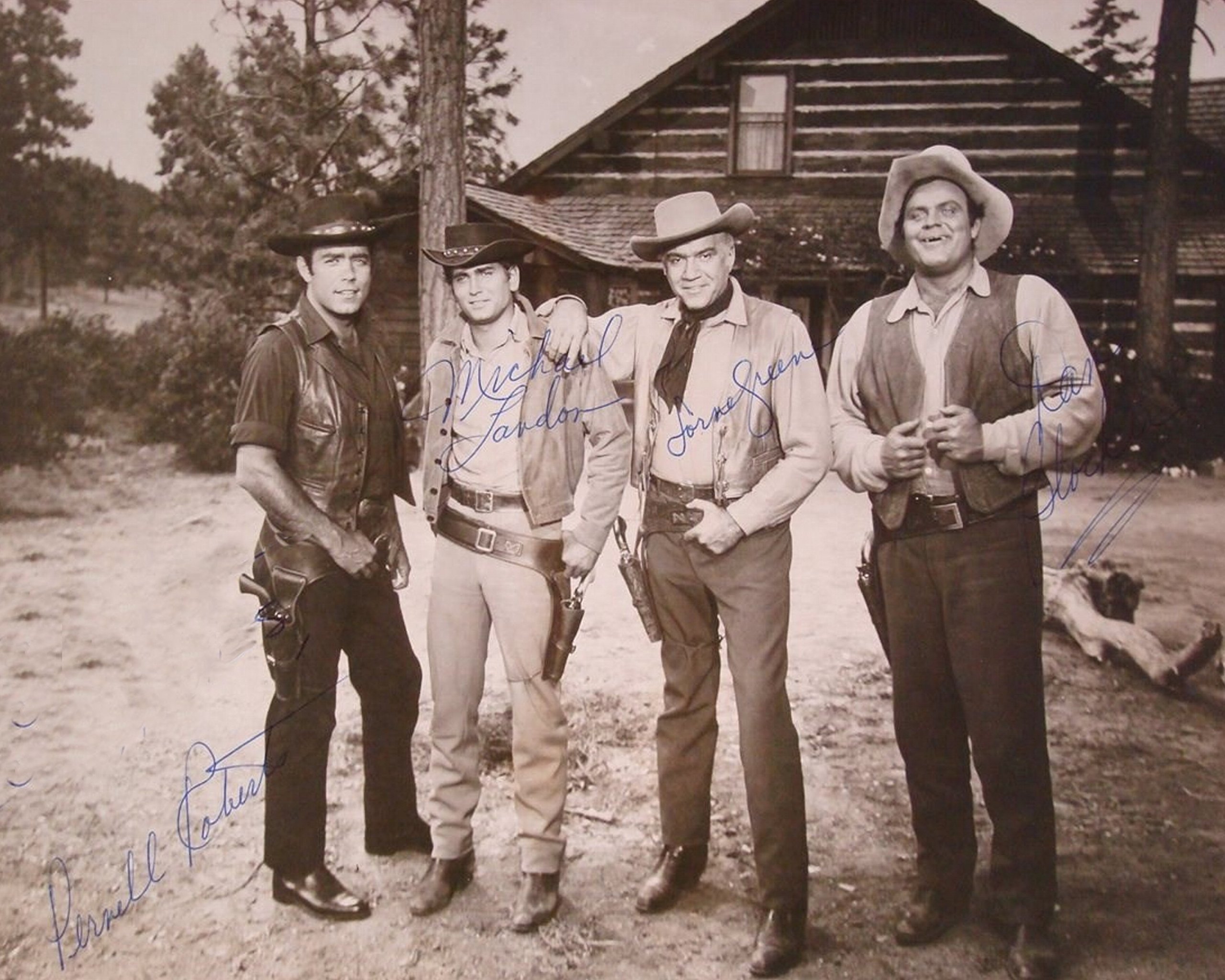 an 8x10 Photo Bonanza Cast Signed