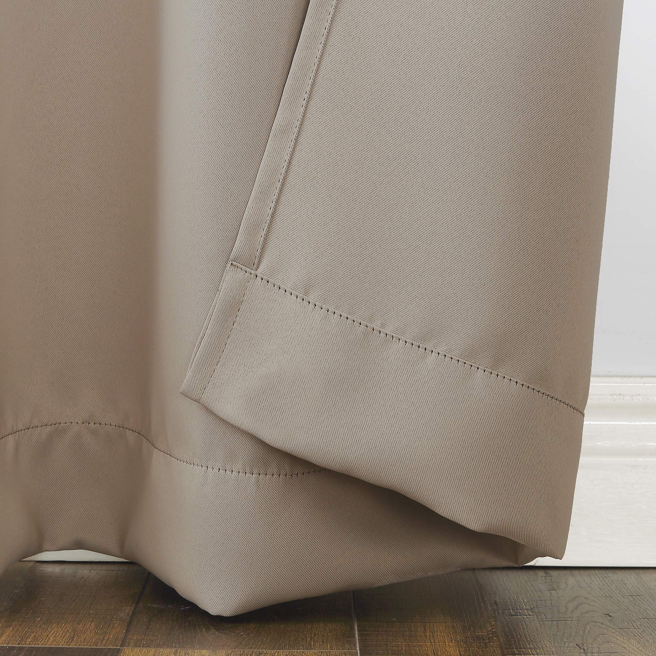 Sun Zero Easton Blackout Energy Efficient Grommet Curtain, Polyester, Stone, 40" x 120" Panel - Image 3