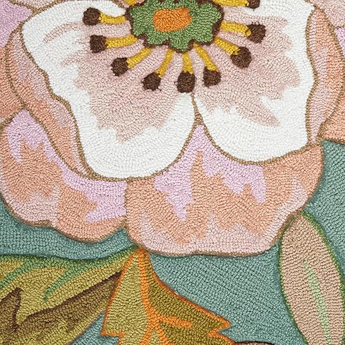 Miniatura 6 de Nourison Fantasy Aqua - Alfombra de área de 8 x 10 pies 6 pulgadas, moderna, floral, para dormitorio, sala de estar, comedor, cocina, fácil