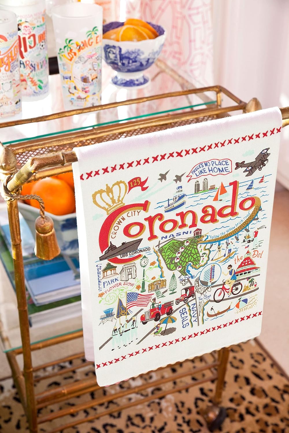 Catstudio Coronado Dish Towel - U.S. City Souvenir Kitchen and Hand Towel, Perfect Tea Towels for Coronado Lovers, Travel Souvenir, Housewarming Gifts, Couple Gifts
